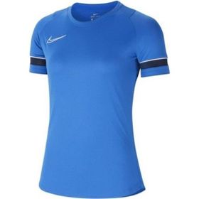 Nike CV2627-463 Kadın W Nk Df Acd21 Top Ss Kadın Mavi Futbol Tişört