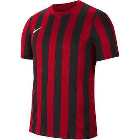 Nike CW3813-658 Dri-Fit Striped Division IV Kırmızı Spor Erkek T-Shirt