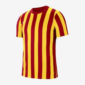 Nike CW3813-658 Dri-Fit Striped Division IV Kırmızı Spor Erkek T-Shirt