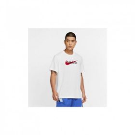 Nike CW6950-100 Dri-Fit Swoosh Beyaz Erkek Antrenman T-Shirt