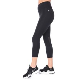 Nike CZ9238-010 Siyah Fast Mid-Rise Crop Running Leggings Kadın Tayt
