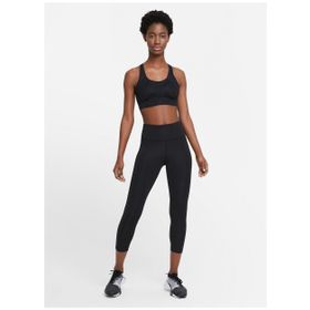 Nike CZ9238-010 Siyah Fast Mid-Rise Crop Running Leggings Kadın Tayt