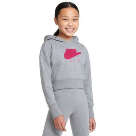 Nike DA1173-091 G Nsw Air Ft Crop Hoodie Hbr Siyah Kız Çocuk Sweatshirt