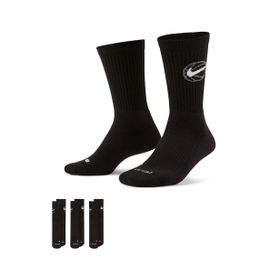 Nike DA2123-010 U NK Crew Everyday Bball 3PR Siyah Unisex Basketbol Çorabı