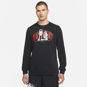 Nike DD1735-010 Siyah Story Fleece Crew Erkek Sweatshirt