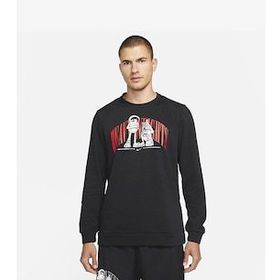 Nike DD1735-010 Siyah Story Fleece Crew Erkek Sweatshirt