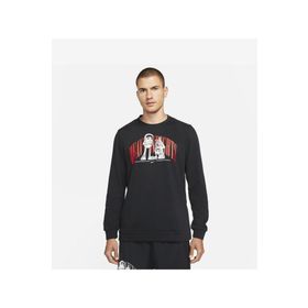 Nike DD1735-010 Siyah Story Fleece Crew Erkek Sweatshirt