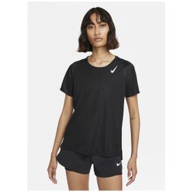 Nike DD5927-010 W Nk Df Race Top SS Kadın Siyah Koşu Tişört
