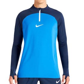 Nike DH9230-463 Dri Fit Academy Pro Drill Mavi Yuvarlak Yaka Uzun Kol Erkek T-Shirt