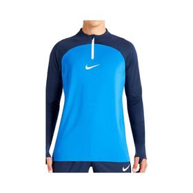 Nike DH9230-463 Dri Fit Academy Pro Drill Mavi Yuvarlak Yaka Uzun Kol Erkek T-Shirt