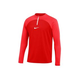 Nike DH9230-657 Dri Fit Academy Pro Drill Kırmızı Yuvarlak Yaka Uzun Kol Erkek T-Shirt