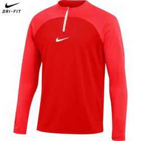 Nike DH9230-657 Dri Fit Academy Pro Drill Kırmızı Yuvarlak Yaka Uzun Kol Erkek T-Shirt