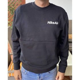 Nike DJ0455-063 Air Crew Fleece Erkek Gri-Siyah Sweatshirt