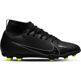 Nike DJ5959-001 Jr. Mercurial Superfly 9 Club Fg/Mg Siyah Genç Çoklu Çim Zemin Kramponu