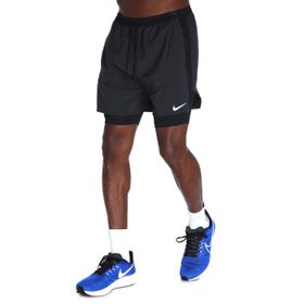 Nike DM4757-010 Dri-Fit Stride 18 cm Erkek Siyah Koşu Şort