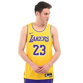 Nike DN2009-733 Sarı Los Angeles Lakers Icon Edition Dri-FIT NBA Swingman Jersey Erkek Forma