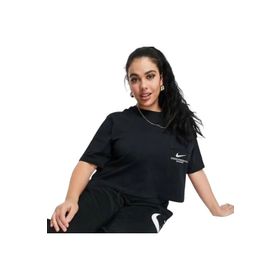 Nike DN4851-010 Sportswear Swoosh Siyah Kadın T-shirt