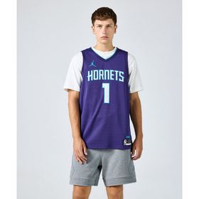 Nike DO9520-567 Charlotte Hornets Statement Edition Dri-Fit Swingman Jersey Mor Erkek Forma