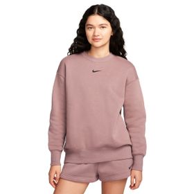 Nike DQ5733-208 Kahverengi Sportswear Phoenix Günlük Stil Kadın Sweatshirt