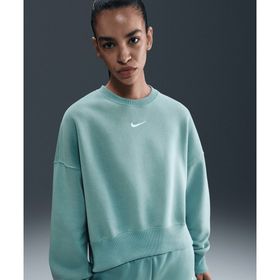 Nike DQ5761-017 Sportswear Phoenix Fleece Over-Oversized Crew-Neck Yeşil Kadın Sweatshirt