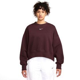 Nike DQ5761-652 Bordo Sportswear Phoenix Fleece Over-Oversized Crew Kadın Günlük Stil Sweatshirt