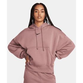 Nike DQ5858-208 Sportswear Phoenix Fleece Over-Oversized Pullover Hoodie Pembe Kadın Sweatshirt