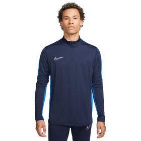 Nike DR1352-451 Dri Fit Academy Lacivert Dik Yaka Uzun Kol Erkek T-Shirt