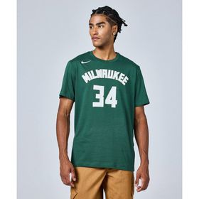 Nike DR6385-329 Yeşil Milwaukee Bucks Erkek T-Shirt