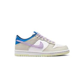 Nike Dunk Low GS Leather Sneaker Hakiki Deri Beyaz Mor Günlük Unisex Spor Ayakkabı