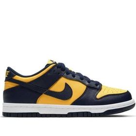 Nike Dunk Low GS Leather Sneaker Hakiki Deri Lacivert Sarı Günlük Unisex Spor Ayakkabı