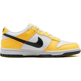 Nike Dunk Low Nn GS Leather Sneaker Hakiki Deri Beyaz Sarı Günlük Unisex Spor Ayakkabı