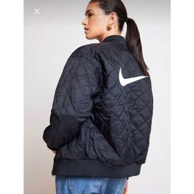 Nike DV7876-010 Çift Taraflı Kolej Stili Siyah Günlük Stil Kadın Ceket