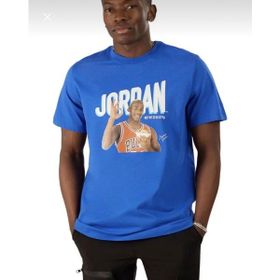 Nike DV8434-480 Michael Air Jordan Wheaties Flight MVP Mavi Erkek T-shirt
