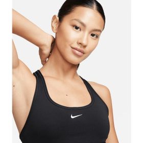 Nike DX6817-010 Siyah Swoosh Light Support Kadın Sporcu Sütyeni