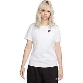 Nike DX7902-100 W NSW TEE CLUB Beyaz Kadın Yuvarlak Yaka T-Shirt