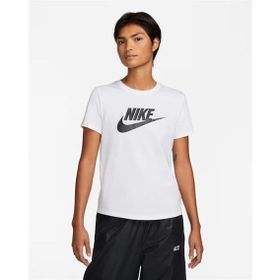 Nike DX7906-100 W NSW TEE ESSNTL ICN FTR Bisiklet Yaka Düz Beyaz Kadın T-Shirt
