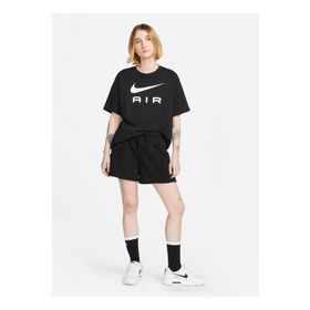Nike DX7918-010 Bisiklet Yaka Düz Siyah Kadın T-Shirt