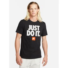 Nike DZ2989-010 Siyah Sportswear Verbiage Erkek Günlük Stil T-Shirt