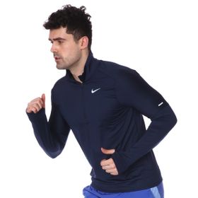 Nike Erkek M Nk Df Elmnt Top Hz Erkek Mavi Koşu Uzun Kollu Tişört CU6073-451