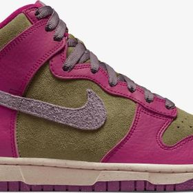 Nike FB1273-500 Dunk High Yeşil Pembe Unisex Spor Ayakkabı