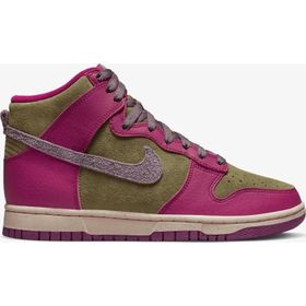 Nike FB1273-500 Dunk High Yeşil Pembe Unisex Spor Ayakkabı