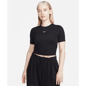 Nike FB2873-010 Siyah Sportswear EssenTial Kadın Dar Kesim Günlük Tişört