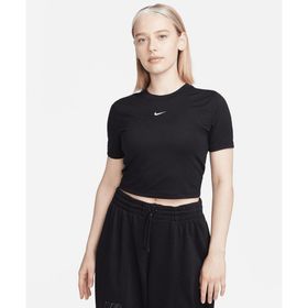 Nike FB2873-010 Siyah Sportswear EssenTial Kadın Dar Kesim Günlük Tişört