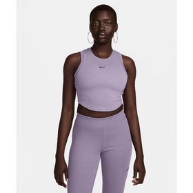 Nike FB8279-509 Sportswear Chill Knit Tight Cropped Mini-Rib Tank Top Mor Kadın Atlet