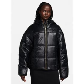 Nike FB8769-010 Siyah Sportswear Classic Puffer Shine Kadın Günlük Therma Fit Şişme Mont