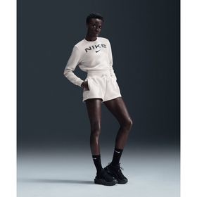 Nike FD1409-104 Bej Sportswear Phoenix Fleece High-Waisted Loose Shorts Kadın Şort