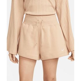 Nike FD1409-200 Sportswear Phoenix Fleece High-Waisted Loose Shorts Kahverengi Kadın Şort