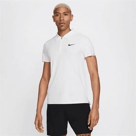 Nike FD5291-100 Court Slam Dri-FIT ADV Beyaz Tenis Polo Erkek T-shirt