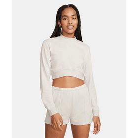 Nike FN2476-104 Sportswear Chill Terry Top Bej Kadın Sweatshirt