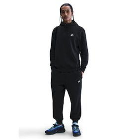 Nike FN3859-010 Siyah Club Pullover Fleece Hoodie Erkek Sweatshirt
